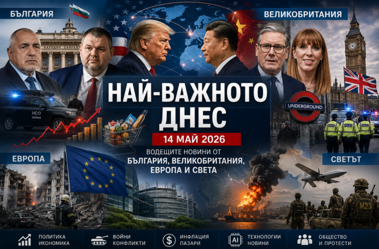 Най-важното днес – 14 май 2026: Водещите новини от България, Великобритания, Европа и света