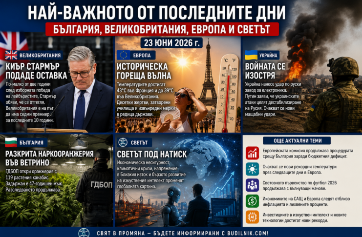 Най-важното от последните дни: България, Великобритания, Европа и Светът