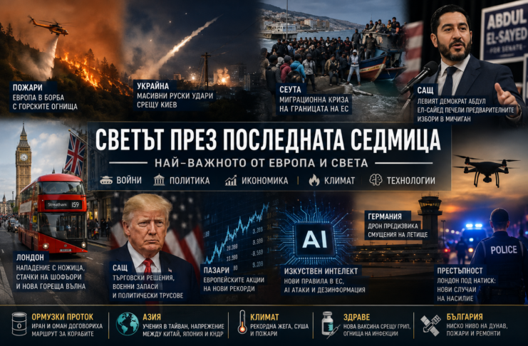 Светът през последната седмица: войни, миграционни кризи, политически трусове, пожари и новата битка за изкуствения интелект